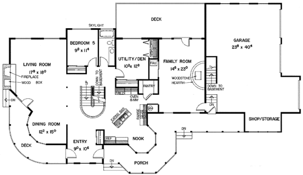 Victorian Floor Plan - Main Floor Plan #60-794