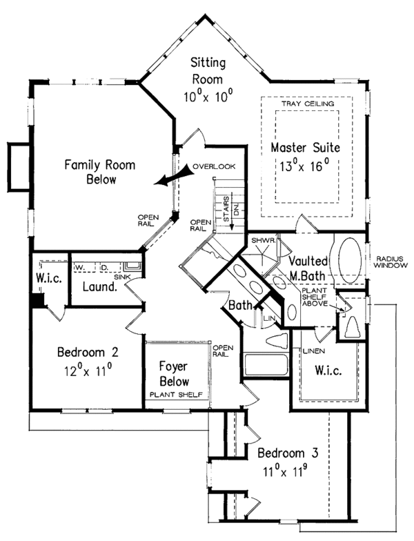 Home Plan - Colonial Floor Plan - Upper Floor Plan #927-860