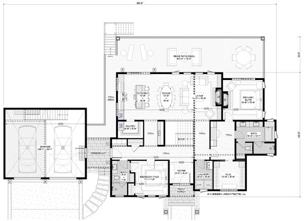 House Blueprint - Modern Floor Plan - Main Floor Plan #928-396