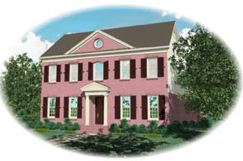 Colonial Style House Plan - 4 Beds 4 Baths 3202 Sq/Ft Plan #81-364