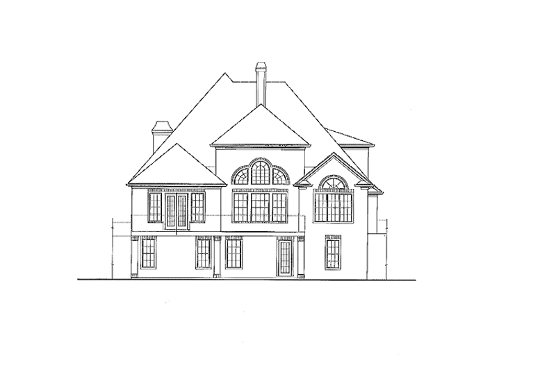 House Plan Design - Exterior - Rear Elevation for Craftsman House Plan #54-294 - 3 bed, 3.5 bath