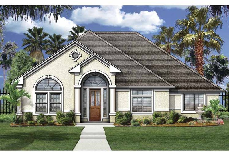 House Design - Exterior - Front Elevation 3 for Mediterranean House Plan #84-767 - 3 bed, 2 bath