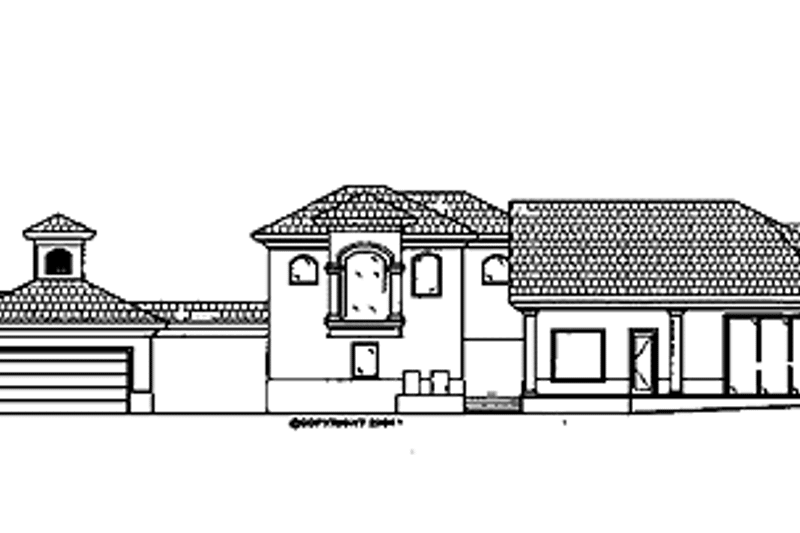 Home Plan - Exterior - Rear Elevation for Mediterranean House Plan #1017-33 - 2 bed, 5 bath