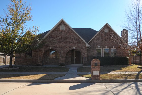 Exterior - Front Elevation for European House Plan #65-453 - 3 bed, 3 bath