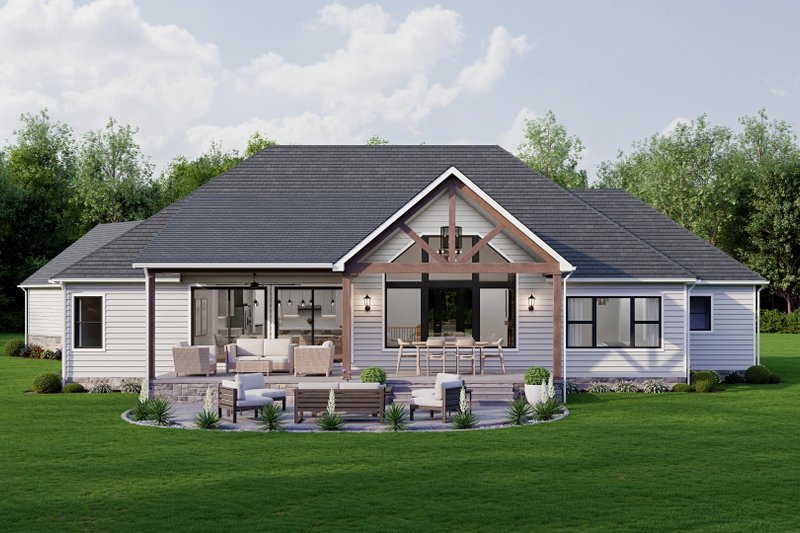 Dream House Plan - Exterior - Rear Elevation for Country House Plan #1089-69 - 3 bed, 2.5 bath