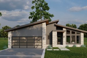 House Blueprint - Farmhouse Exterior - Front Elevation Plan #923-442