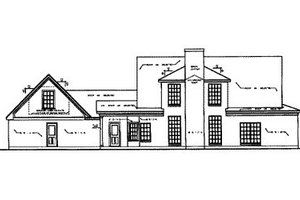 Exterior - Rear Elevation for Country House Plan #40-340 - 4 bed, 3 bath