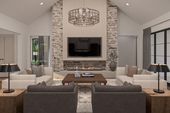 Interior - Family Room 1 for Cottage House Plan #455-678 - 3 bed, 2.5 bath