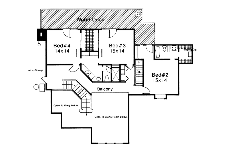Home Plan - Floor Plan - Upper Floor for Victorian House Plan #310-1110 - 4 bed, 3.5 bath