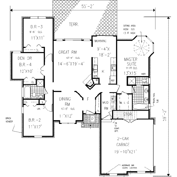 Home Plan - European Floor Plan - Main Floor Plan #3-142