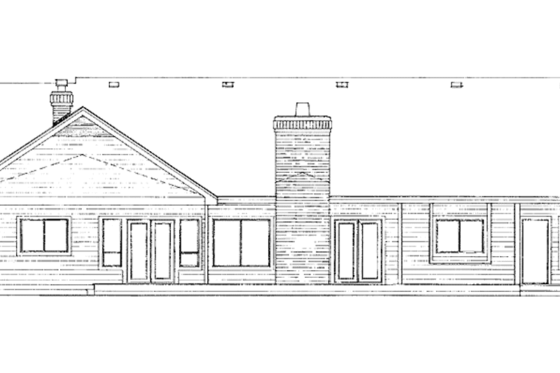 House Blueprint - Exterior - Rear Elevation for Colonial House Plan #47-831 - 3 bed, 2 bath