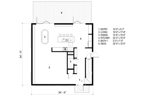 Architectural House Design - Modern Floor Plan - Main Floor Plan #497-26