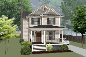 Craftsman Exterior - Front Elevation Plan #79-304