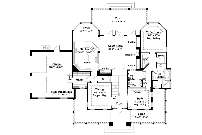 Home Plan - Floor Plan - Main Floor for Country House Plan #930-243 - 3 bed, 3.5 bath