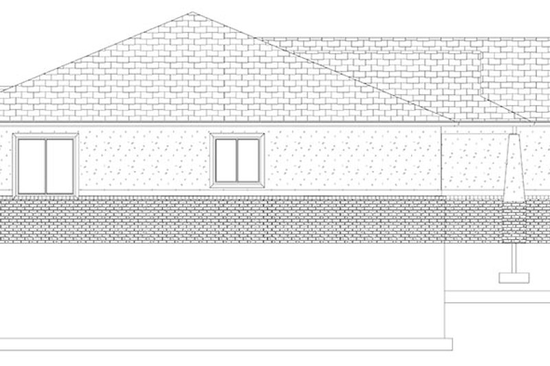 House Design - Exterior - Other Elevation 1 for Ranch House Plan #1060-9 - 5 bed, 3 bath
