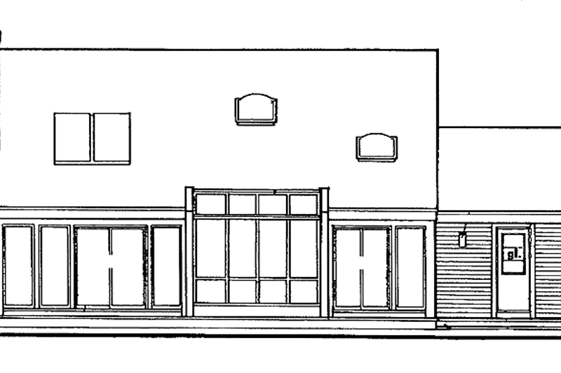Home Plan - Exterior - Rear Elevation for Contemporary House Plan #456-62 - 3 bed, 2 bath