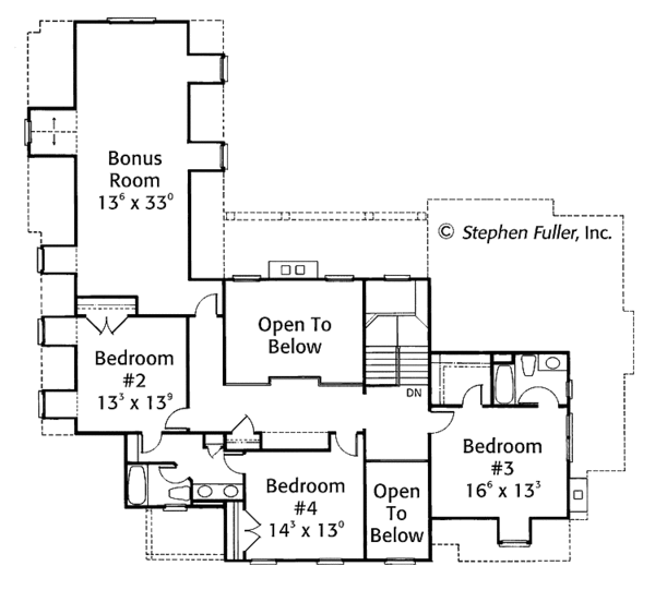 Dream House Plan - Country Floor Plan - Upper Floor Plan #429-339
