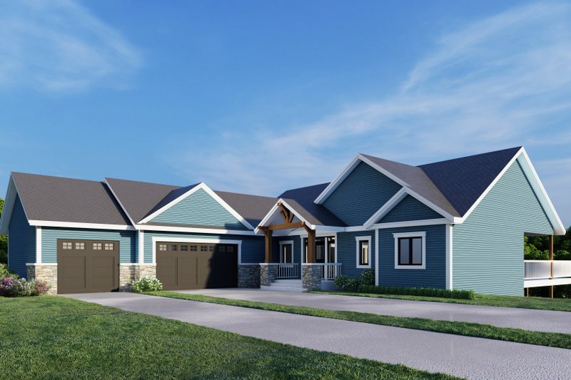 Architectural House Design - Craftsman Exterior - Front Elevation Plan #112-200