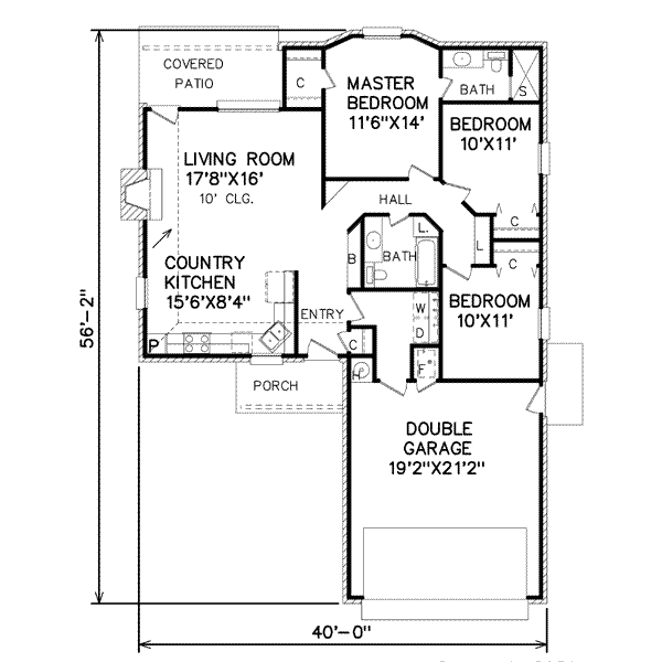 Traditional Floor Plan - Main Floor Plan #65-132