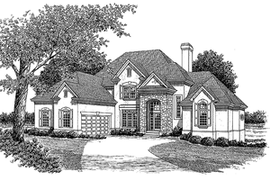 House Blueprint - Country Exterior - Front Elevation Plan #453-103