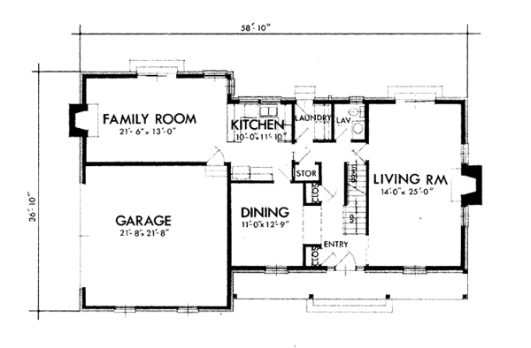 House Plan Design - Prairie Floor Plan - Main Floor Plan #320-1361