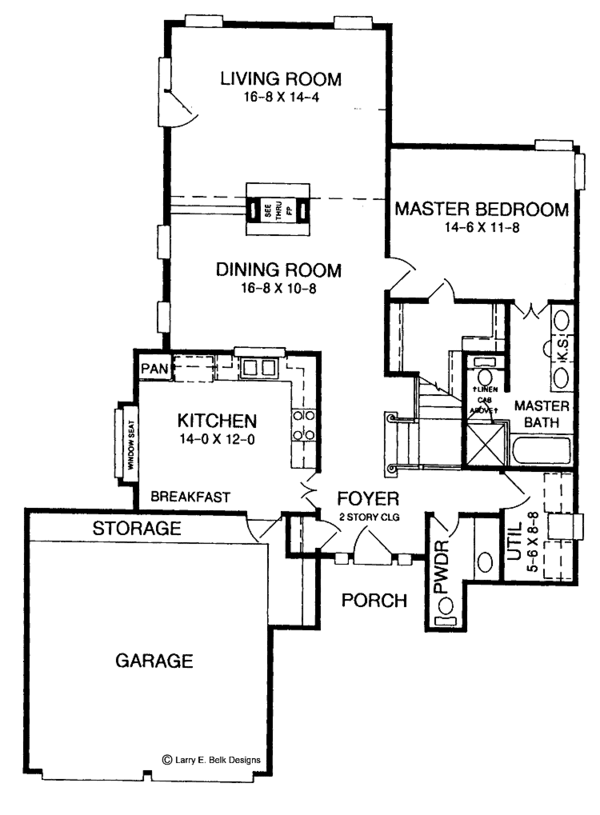 House Design - Country Floor Plan - Main Floor Plan #952-218