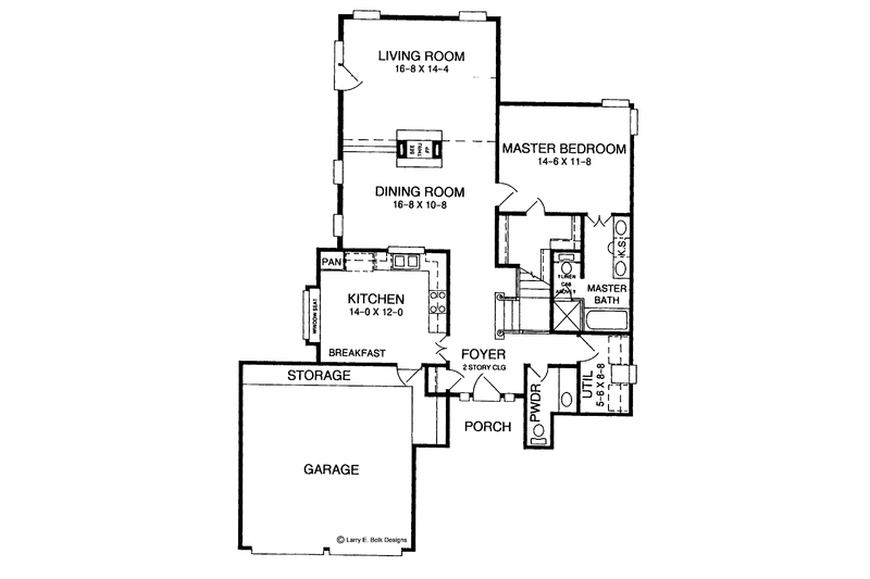 Dream House Plan - Floor Plan - Main Floor for Country House Plan #952-218 - 3 bed, 2.5 bath