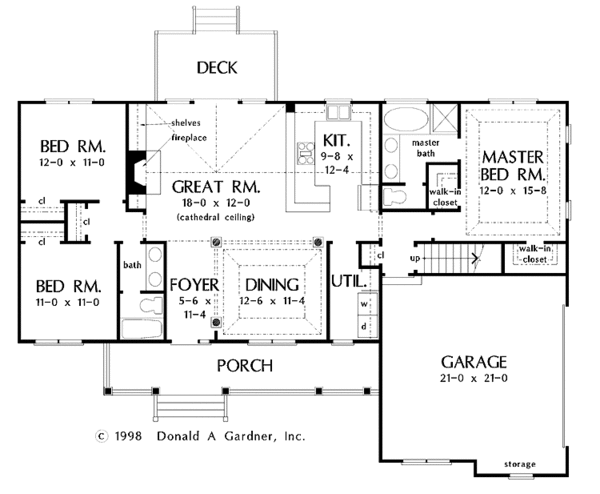 Craftsman Floor Plan - Main Floor Plan #929-307