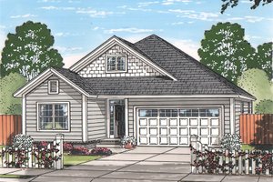 Architectural House Design - Exterior - Front Elevation for Country House Plan #513-2166 - 3 bed, 2 bath