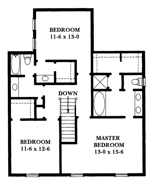 House Design - Country Floor Plan - Upper Floor Plan #1047-5