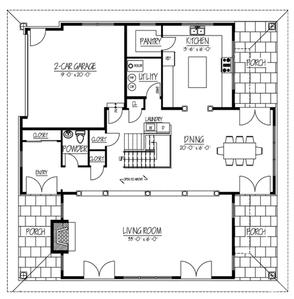 Architectural House Design - Contemporary Floor Plan - Main Floor Plan #1061-7