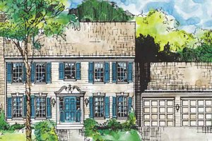 House Blueprint - Classical Exterior - Front Elevation Plan #953-1