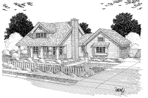 House Design - Exterior - Front Elevation for Country House Plan #513-2141 - 3 bed, 2.5 bath