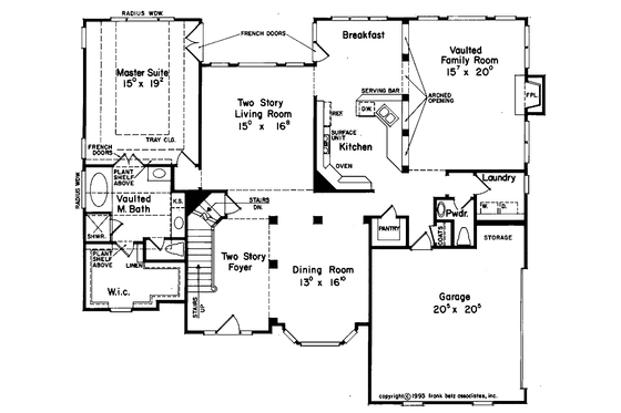 Floor Plan - Main Floor for Mediterranean House Plan #927-125 - 4 bed, 3.5 bath