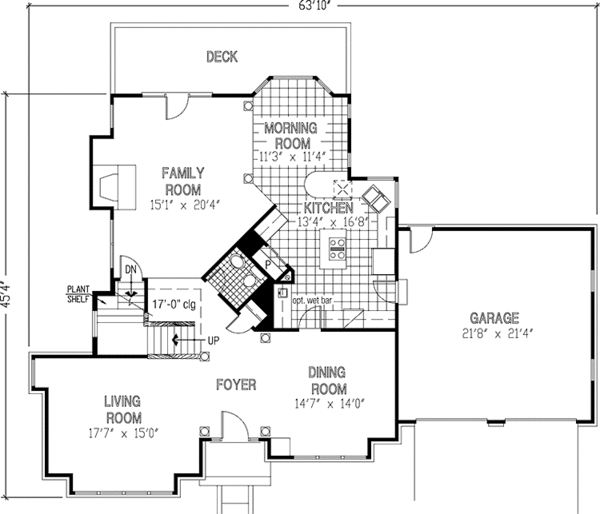 Home Plan - Traditional Floor Plan - Main Floor Plan #953-80