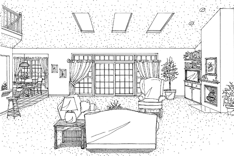 Home Plan - Interior - Family Room for Country House Plan #314-234 - 4 bed, 4 bath