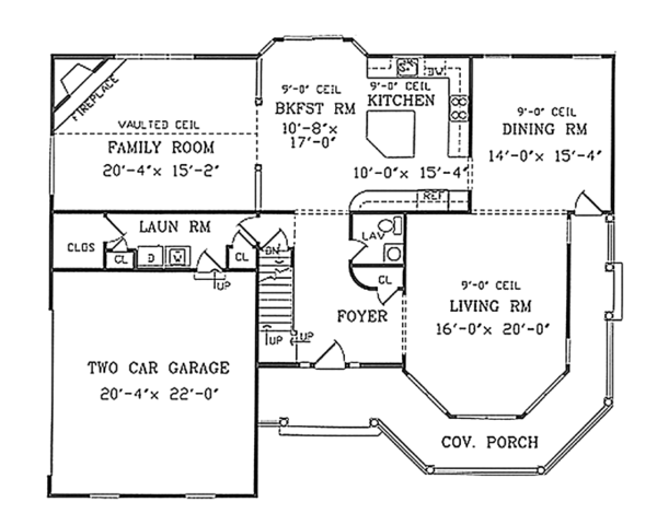 Home Plan - Country Floor Plan - Main Floor Plan #314-268