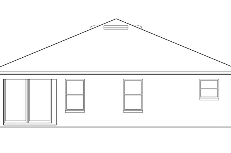 Dream House Plan - Exterior - Rear Elevation for Craftsman House Plan #1058-71 - 3 bed, 2 bath