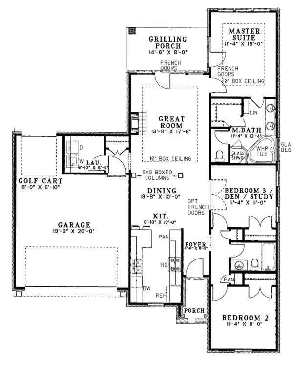 House Plan Design - European Floor Plan - Main Floor Plan #17-3047