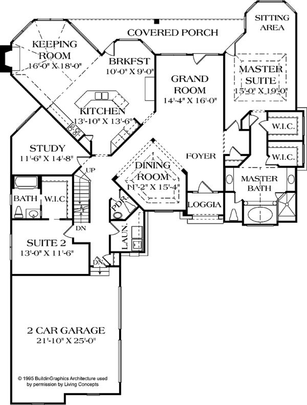 Home Plan - Traditional Floor Plan - Main Floor Plan #453-532