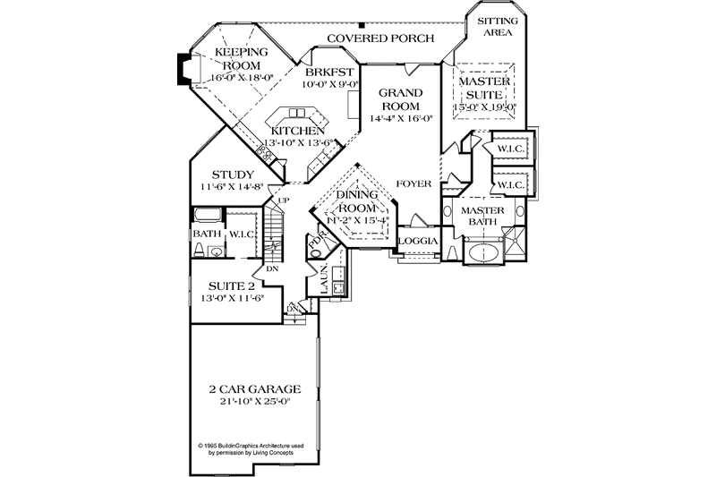 Dream House Plan - Floor Plan - Main Floor for Traditional House Plan #453-532 - 4 bed, 4 bath