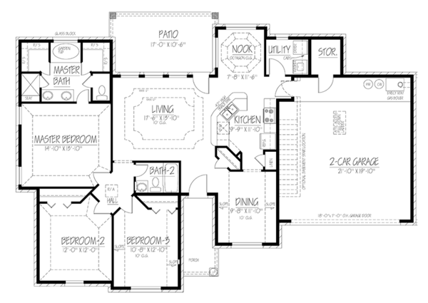 House Design - Traditional Floor Plan - Main Floor Plan #1061-9