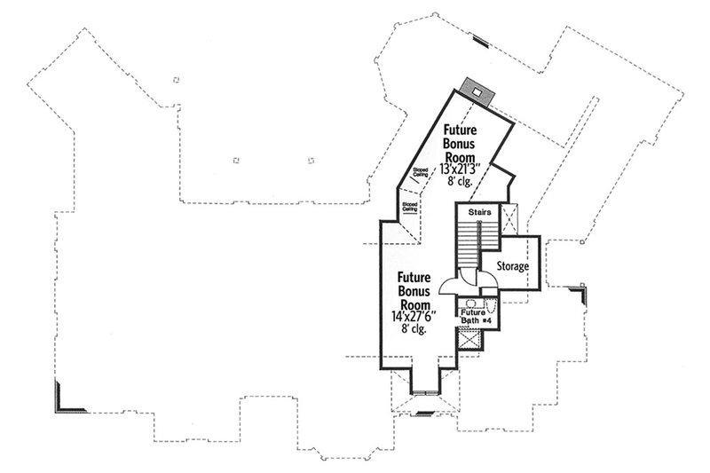 Home Plan - Floor Plan - Upper Floor for European House Plan #310-664 - 3 bed, 4 bath
