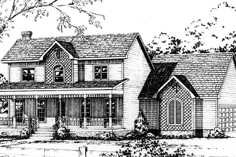 Architectural House Design - Colonial Exterior - Front Elevation Plan #45-442