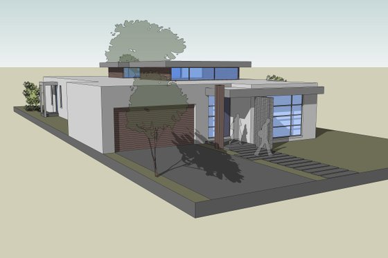 Exterior - Other Elevation 3 for Modern House Plan #496-22 - 3 bed, 2.5 bath