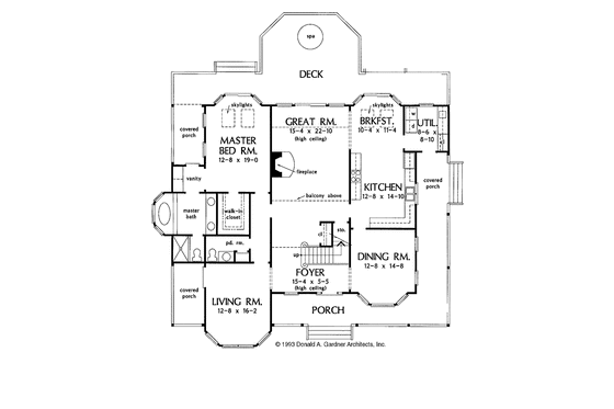 Floor Plan - Main Floor for Victorian House Plan #929-172 - 4 bed, 3.5 bath