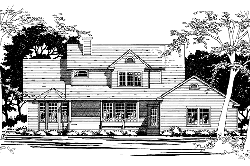 Home Plan - Exterior - Rear Elevation for Country House Plan #472-78 - 3 bed, 2.5 bath
