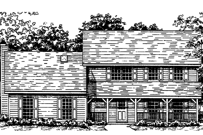 Home Plan - Exterior - Front Elevation 3 for Colonial House Plan #30-284 - 4 bed, 2.5 bath