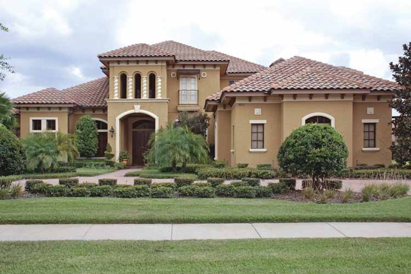 Home Plan - Exterior - Front Elevation 4 for Mediterranean House Plan #1019-12 - 5 bed, 5 bath
