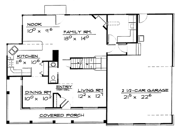 Architectural House Design - Country Floor Plan - Main Floor Plan #308-252